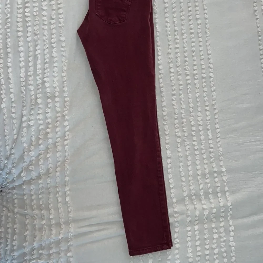 Deep Red/Purple Aged Denim Jeans